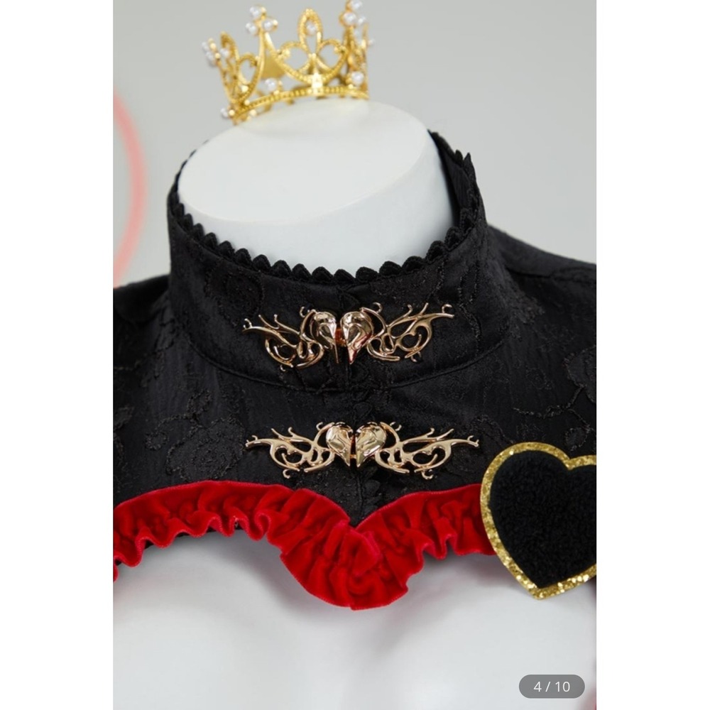 Red Queen Hearts Cosplay Costume Gothic Lingerie Bodysuit Women MED Miccostumes - Picture 4 of 16